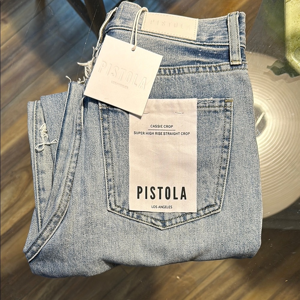 Pistola LA Super High Rise Straight Crop Cassie Crop